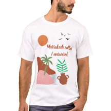 Marrakech rief ich antwortete Boho Wüsten-T-Shirt