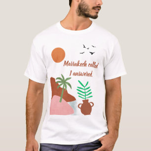 Marrakech rief ich antwortete Boho Wüsten-T-Shirt T-Shirt