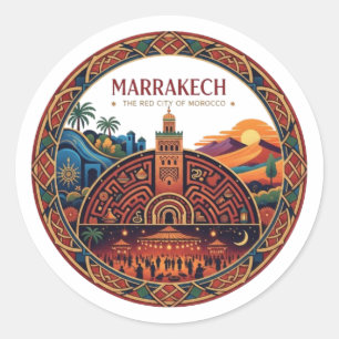 MARRAKECH RUNDER AUFKLEBER