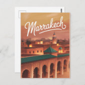 Marrakech Vintag Postkarte (Vorne/Hinten)