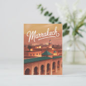 Marrakech Vintage Postkarte (Stehend Vorderseite)