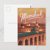 Marrakech Vintage Postkarte (Vorne/Hinten)