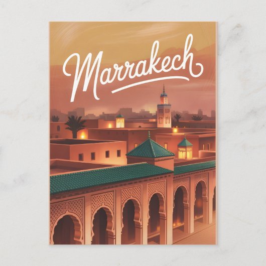 Marrakech Vintage Postkarte (Vorderseite)