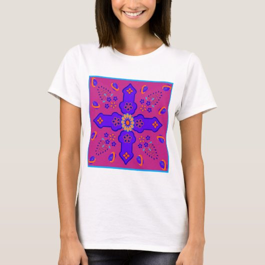 Marrakesch Arabesque inspiriert mit eingekreisten  T-Shirt (Vorderseite)