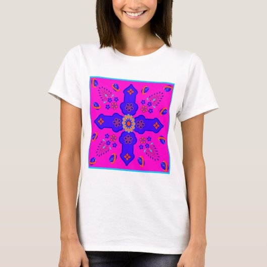 Marrakesch Arabesque inspirierte Bändcheneier hell T-Shirt (Vorderseite)