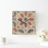 Marrakesch-Design II Quadratische Wanduhr (Zuhause)