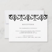 Marrakesch Empfang Card | Schwarz Einladung (Vorderseite)