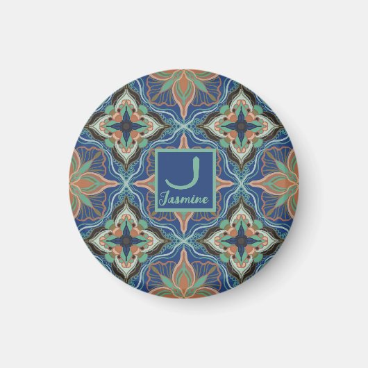 Marrakesch Floral Personalisiert Magnet (Vorne)