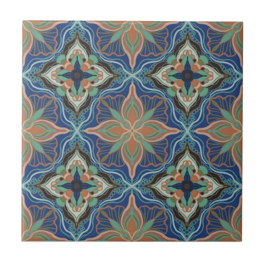 Marrakesch Floral Tile Fliese (Vorderseite)