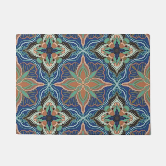 Marrakesch Floral Tile Fußmatte (Vorderseite)