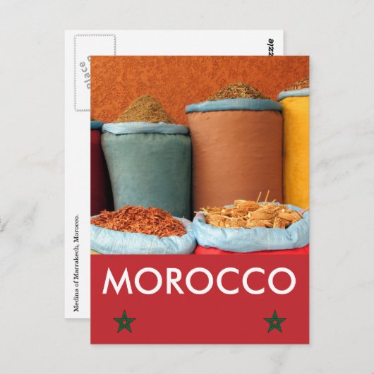 Marrakesch-Gewürz Postkarte (Vorne/Hinten)