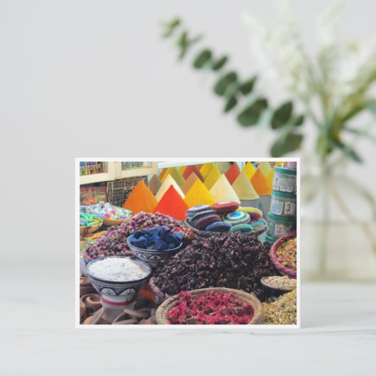 Marrakesch-Gewürze Postkarte (Stehend Vorderseite)