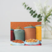 Marrakesch-Gewürzfarben Postkarte (Stehend Vorderseite)