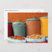 Marrakesch-Gewürzfarben Postkarte (Vorne/Hinten)