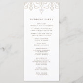 Marrakesch-Hochzeitsprogramm | Linen Greige Programm (Rückseite)