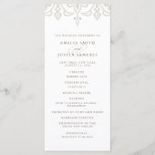 Marrakesch-Hochzeitsprogramm | Linen Greige Programm (Vorderseite)