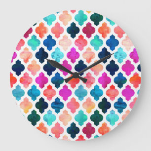 Marrakesch marokkanischer Rosa #homedecor Große Wanduhr