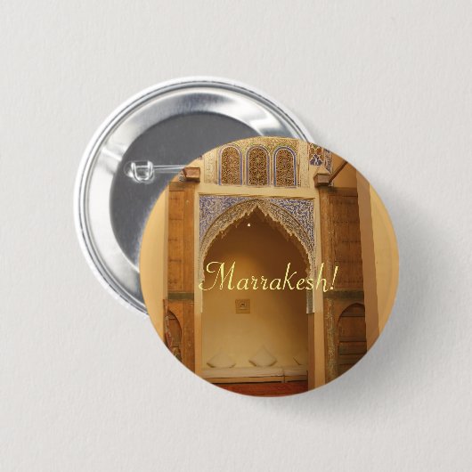 Marrakesch, Marokko Button (Vorne & Hinten)