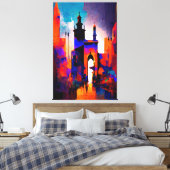 Marrakesch, Marokko (Die Rote Stadt), Canvas Print Leinwanddruck (Insitu (Schlafzimmer))