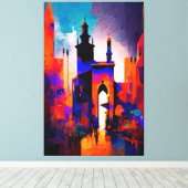 Marrakesch, Marokko (Die Rote Stadt), Canvas Print Leinwanddruck (Insitu (Holzboden))