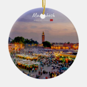 Marrakesch, Marokko - Djemaa el Fnaa-Platz Keramik Ornament