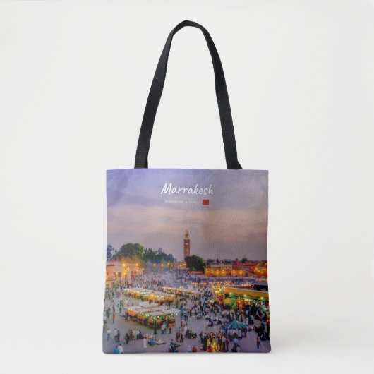 Marrakesch, Marokko - Djemaa el Fnaa-Platz Tasche (Vorderseite)