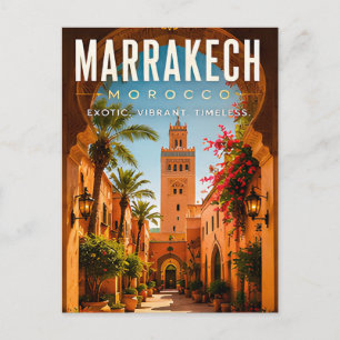 🌺 Marrakesch Marokko Exotische Stadt Heimdekorati Postkarte