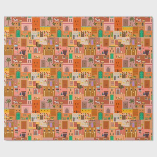 Marrakesch - Marokko Geschenkpapier (Flach)