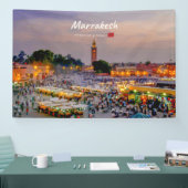 Marrakesch, Marokko - Jemaa el Fnaa Platz Banner (Messe)
