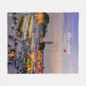 Marrakesch, Marokko - Jemaa el Fnaa Platz Fleecedecke (Vorderseite (Horizontal))