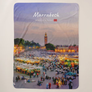 Marrakesch, Marokko - Jemaa el Fnaa Platz Sherpadecke