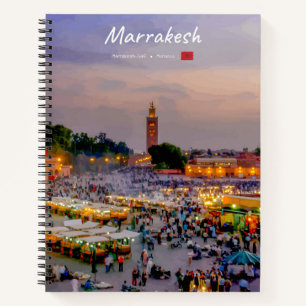 Marrakesch, Marokko - Jemaa el-Fnaa-Platz Spirale Notizblock