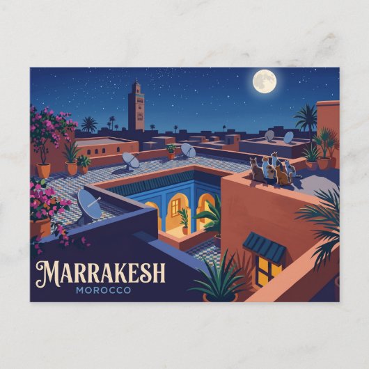 Marrakesch Marokko Postkarte (Vorderseite)
