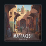 Marrakesch Marokko Reisen Magnet<br><div class="desc">Marrakesch, oft als "Rote Stadt" bezeichnet, ist aufgrund seiner markanten Gebäude aus rotem Sandstein eine der lebendigsten und historischsten Städte Marokkos. Es liegt am Fuße des Atlasgebirges und ist seit Jahrhunderten ein wichtiges Kultur- und Handelszentrum. Im Zentrum von Marrakesch befindet sich der belebte Jemaa el-Fnaa, ein bekannter Platz mit Straßenkünstlern,...</div>