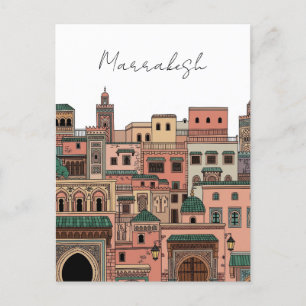 Marrakesch Marokko Reisen Postkarte
