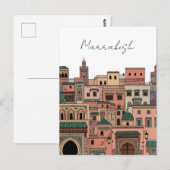 Marrakesch Marokko Reisen Postkarte (Vorne/Hinten)