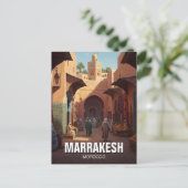 Marrakesch Marokko Reisen Postkarte (Stehend Vorderseite)