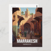 Marrakesch Marokko Reisen Postkarte (Vorne/Hinten)
