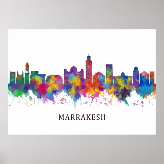 Marrakesch Marokko Skyline Poster (Vorne)