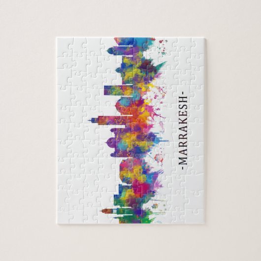 Marrakesch Marokko Skyline Puzzle (Vertikal)
