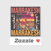 Marrakesch Marokko Souvenir Tourismus Reisegewerbe Aufkleber (Blatt)