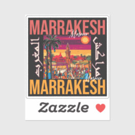 Marrakesch Marokko Souvenir Tourismus Reisegewerbe Aufkleber