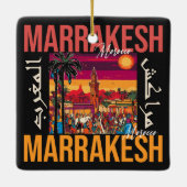 Marrakesch Marokko Souvenir Tourismus Reisegewerbe Keramikornament (Rückseite)