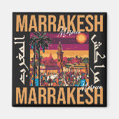 Marrakesch Marokko Souvenir Tourismus Reisegewerbe Magnet (Vorne)