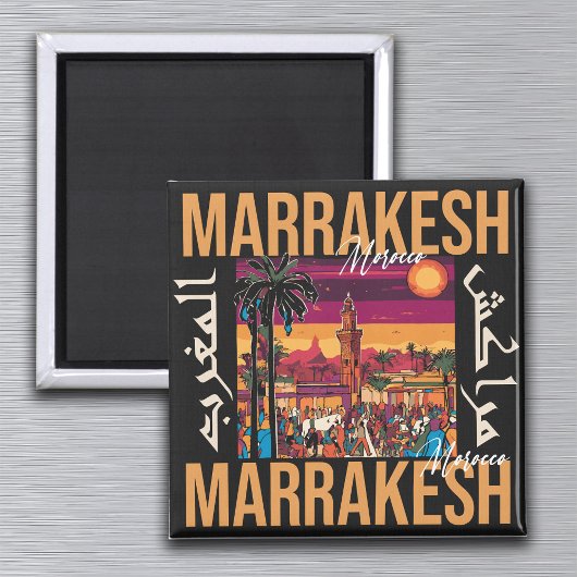 Marrakesch Marokko Souvenir Tourismus Reisegewerbe Magnet