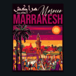 Marrakesch Marokko Souvenir Tourismus Reisegewerbe Poster<br><div class="desc">Dieses Design ist ein Markt in Marrakesch (Souk) in Marokko, der die marokkanische Kultur repräsentiert. Ein ideales Geschenk für Reisende und Touristen in der Welt.</div>
