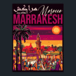 Marrakesch Marokko Souvenir Tourismus Reisegewerbe Poster<br><div class="desc">Dieses Design ist ein Markt in Marrakesch (Souk) in Marokko,  der die marokkanische Kultur repräsentiert. Ein ideales Geschenk für Reisende und Touristen in der Welt.</div>