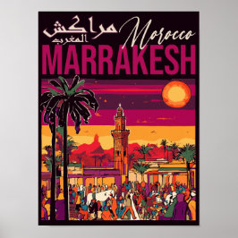 Marrakesch Marokko Souvenir Tourismus Reisegewerbe Poster
