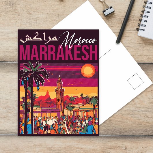 Marrakesch Marokko Souvenir Tourismus Reisegewerbe Postkarte