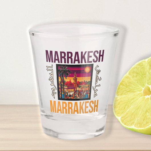 Marrakesch Marokko Souvenir Tourismus Reisegewerbe Schnapsglas